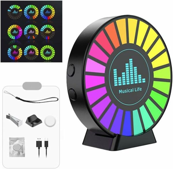 ⁦• فواحه RGB إضاءة USB تتفاعل مع الموسيقى متعدده الاستخدام⁩ - الصورة ⁦2⁩