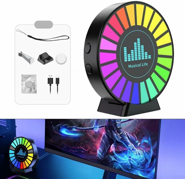 ⁦• فواحه RGB إضاءة USB تتفاعل مع الموسيقى متعدده الاستخدام⁩ - الصورة ⁦4⁩