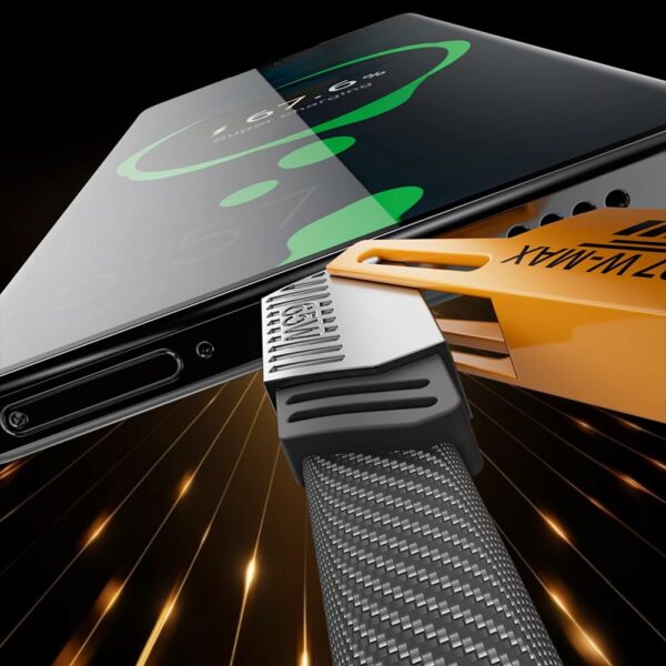 ⁦•        كابل شاحن USB متعدد 15 سم، شحن سريع 65 واط 3 في 1  (Lightning, Type-C & Micro USB)⁩ - الصورة ⁦5⁩