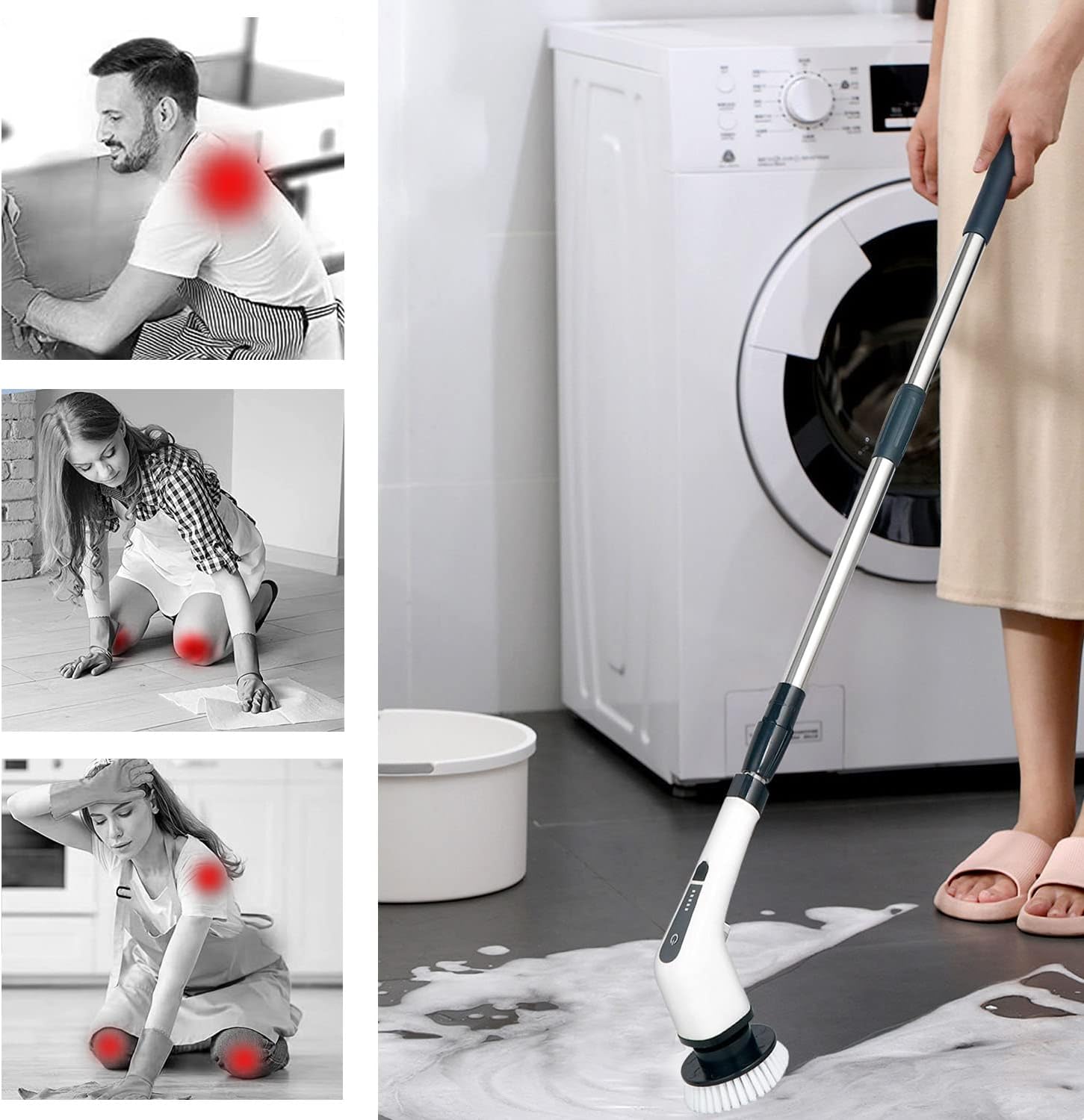 عرض طقم فرشه التنظيف الدواره مع قطعه اسبراي التنظيف الجبار Multipurpose Bubble Cleaner - الصورة 8