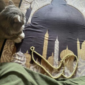 ⁦عرض مصلية مبطنة مانعة للانزلاق كبيرة+خاتم التسبيح الالكتروني مقاس 18⁩ - الصورة ⁦13⁩