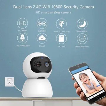 WiFi Smart Camera HD 2mp 1080P Full HD + ضمان سنة