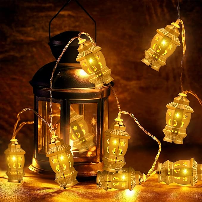 عرض رانر مع 2 كفر كوشن بيج نجوم مع فرع نور رمضان نحاس فانوس - الصورة 9