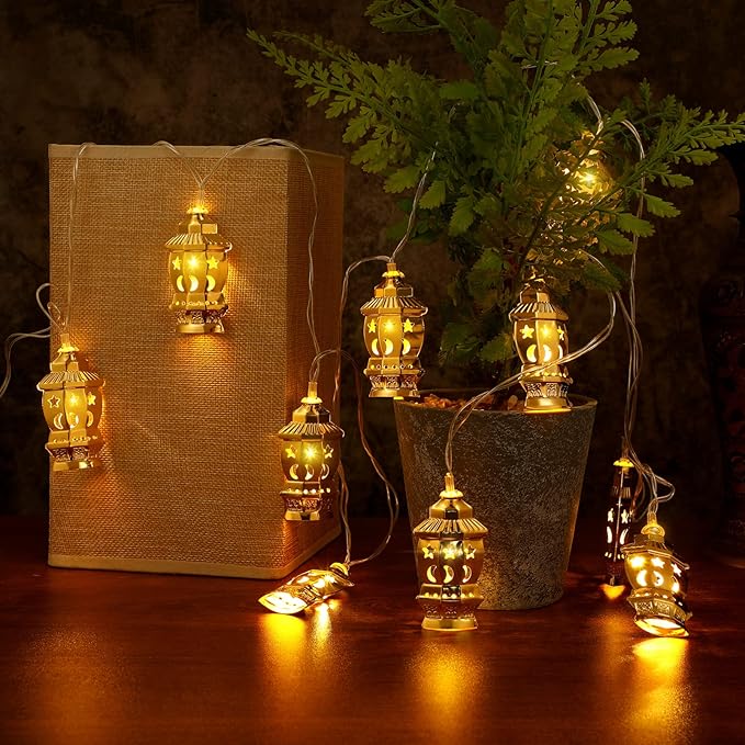 عرض رانر مع 2 كفر كوشن بيج نجوم مع فرع نور رمضان نحاس فانوس - الصورة 12