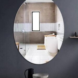 ⁦عرض 2 قطعه استيكر مرايا بيضاوي 30*40⁩ - الصورة ⁦5⁩