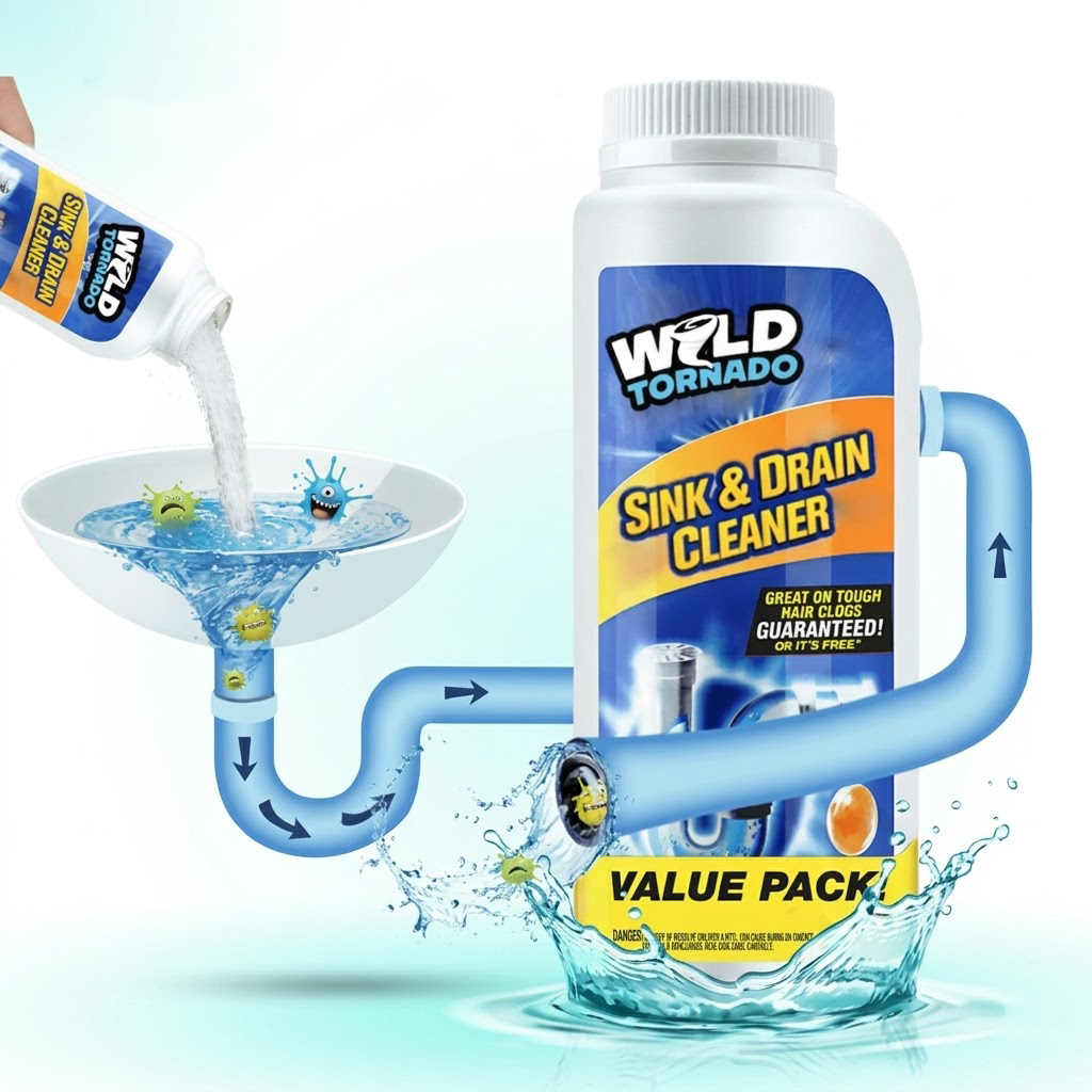 عرض اسبراي التنظيف الجبار Multipurpose Bubble Cleaner مع قطعتين مسحوق تسليك الأحواض - الصورة 3