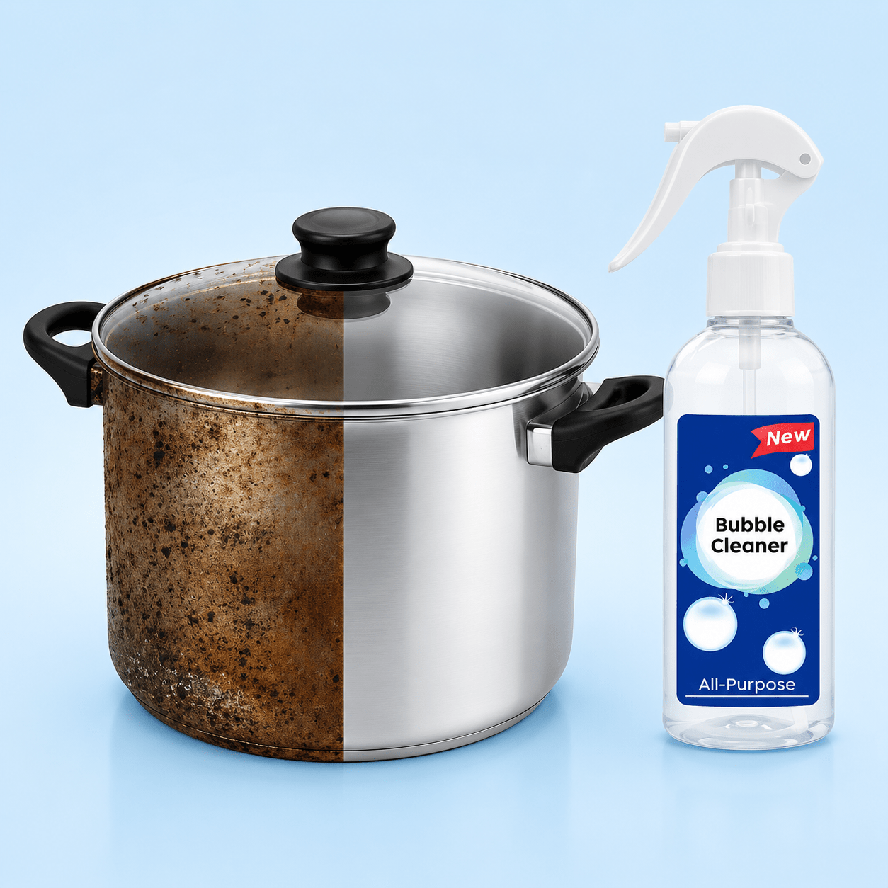 عرض اسبراي التنظيف الجبار Multipurpose Bubble Cleaner مع قطعتين مسحوق تسليك الأحواض - الصورة 4