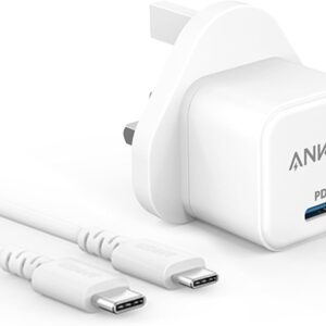⁦عرض Anker Power Port Nano-20W + كابل شاحن USB متعدد 15 سم، شحن سريع 3 في 1 (Lightning, Type-C & Micro USB)⁩ - الصورة ⁦7⁩