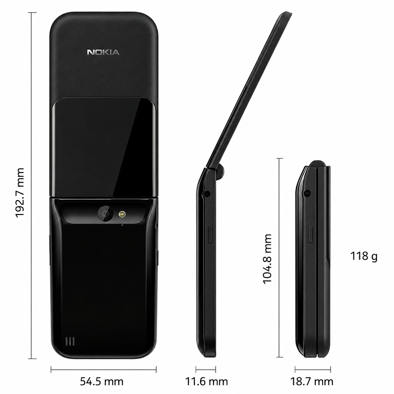 عرض Nokia 2720 Flip phone Dual Sim + Mini GPS Tracker - الصورة 3