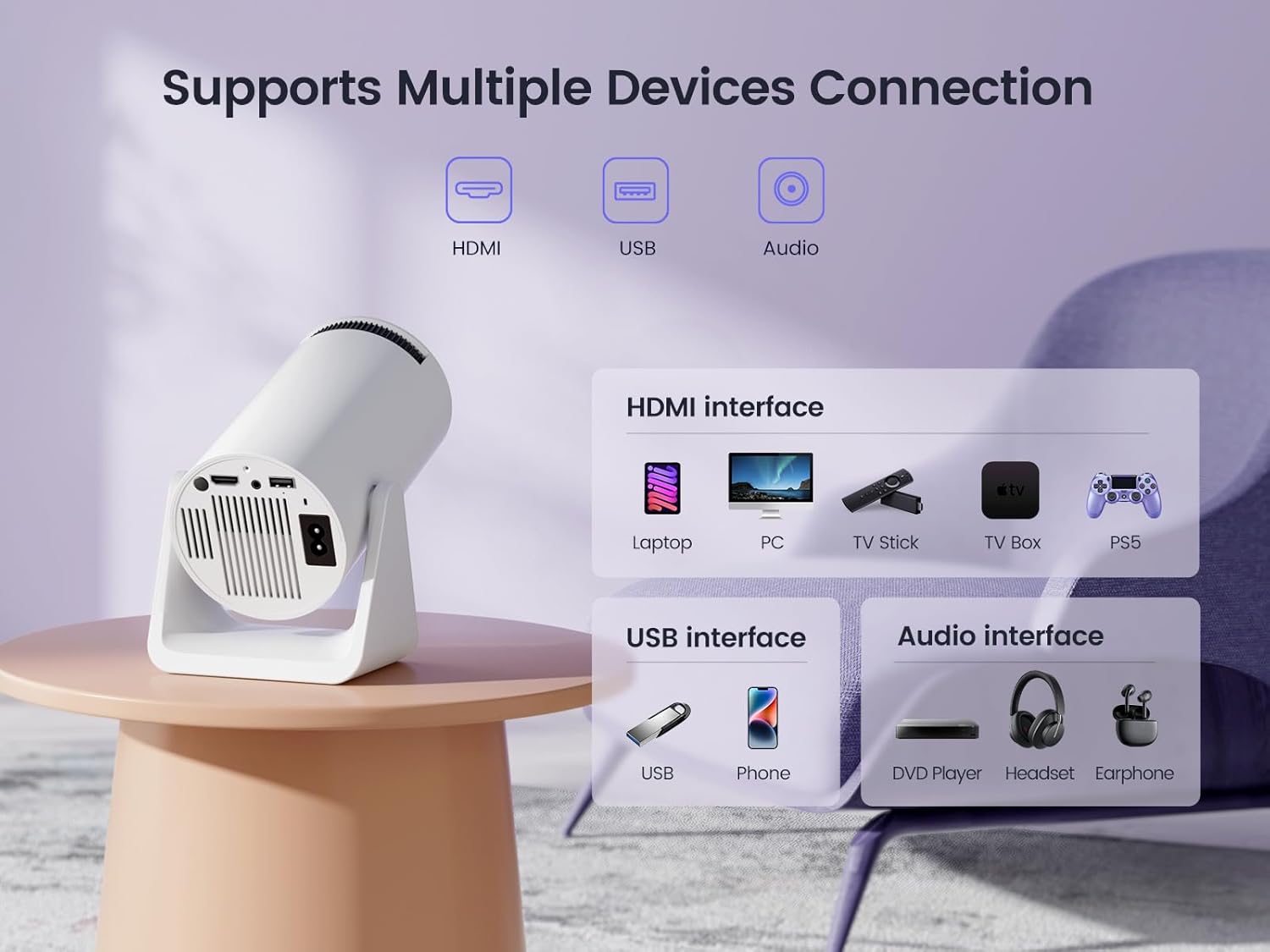 جهاز عرض فيديو واي فاي – بروجيكتور LED - الصورة 8