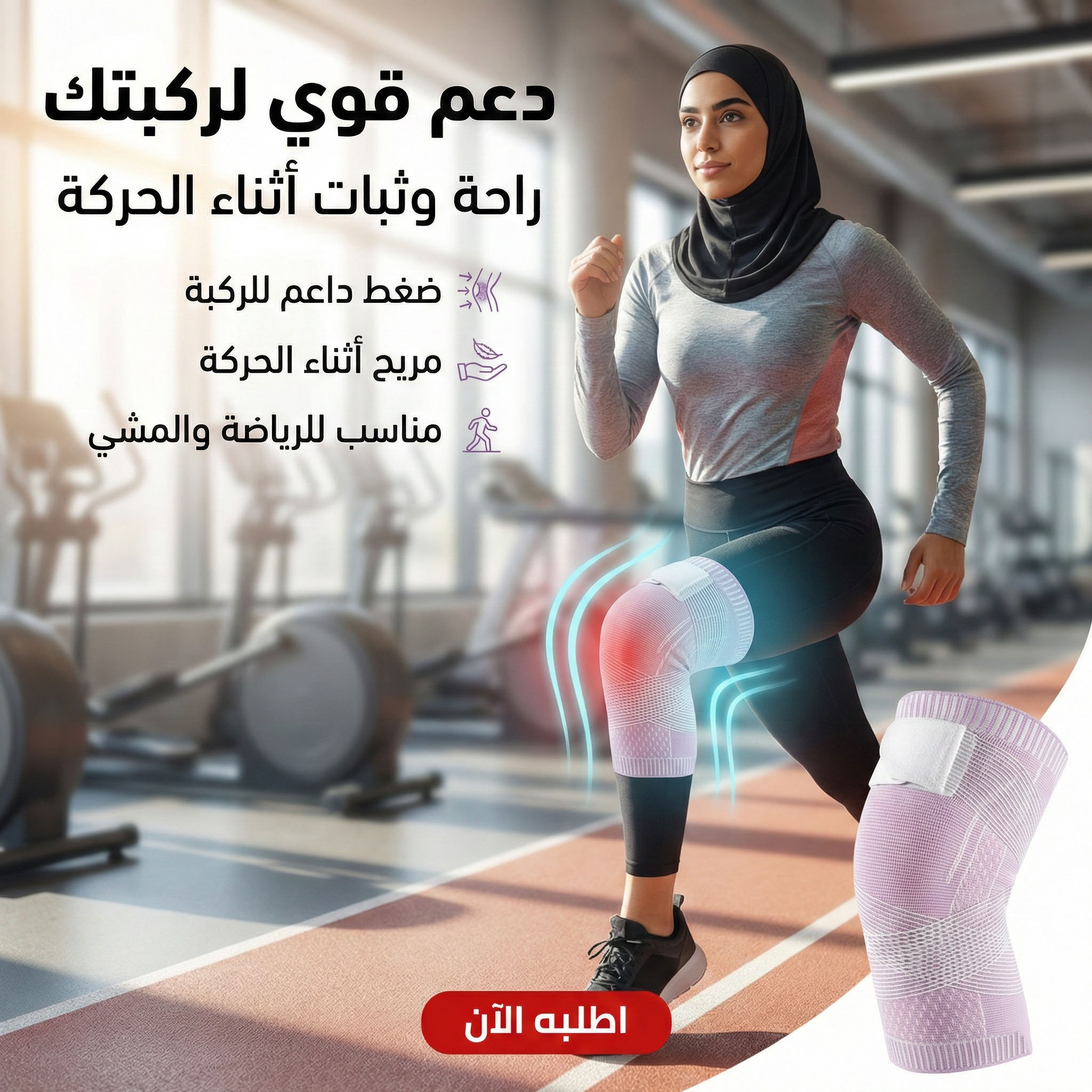 ركبة برباط ضاغط موف