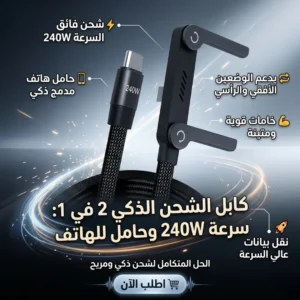 كابل الشحن الذكي 2x1 المغناطيسي