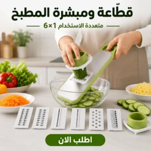 قطّاعة ومبشرة المطبخ متعددة الاستخدام 6×1