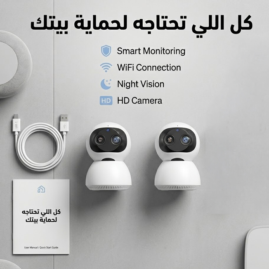 ” عرض قطعتين كاميرا مراقبه واي فاي” - الصورة 8