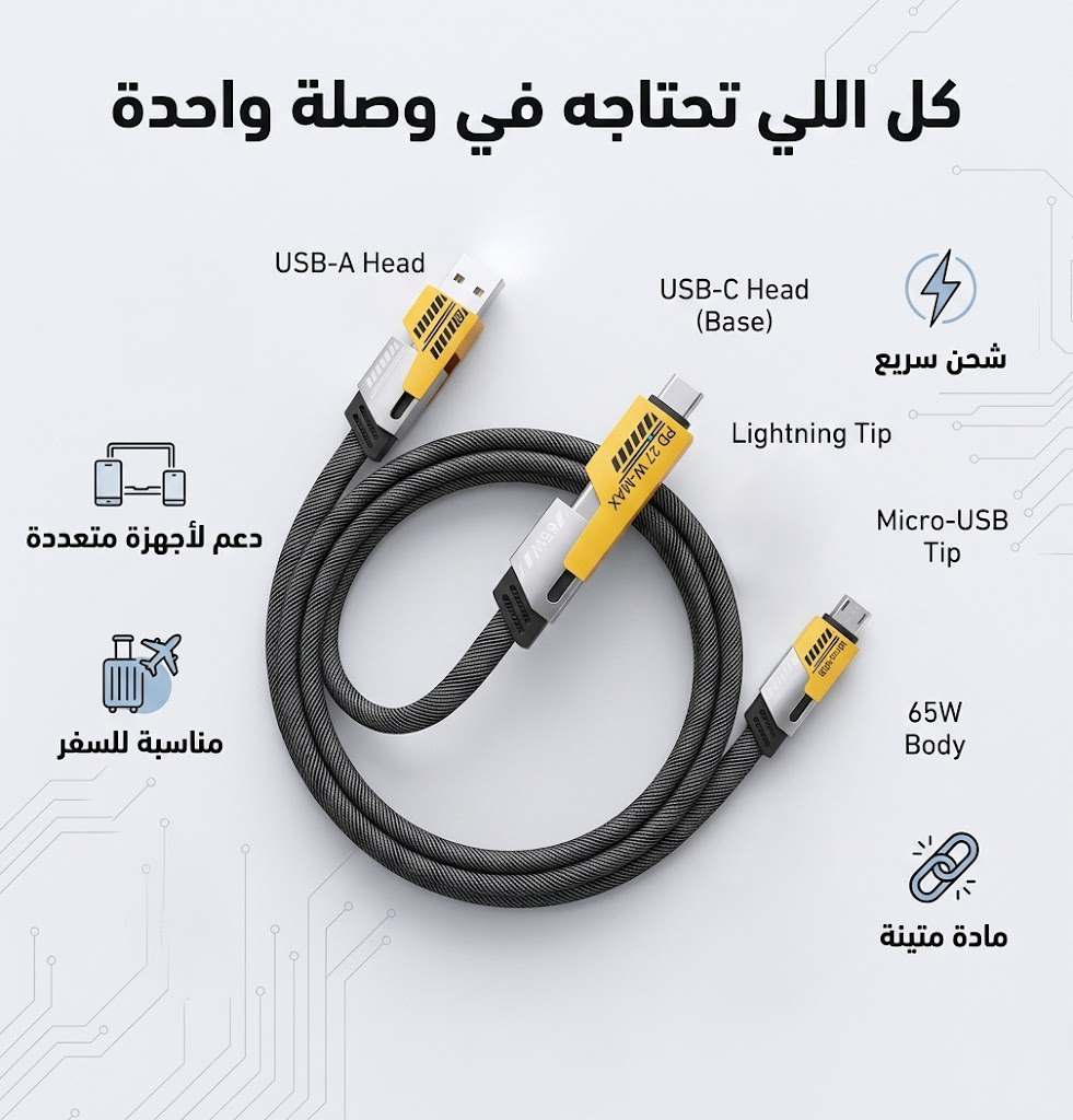 عرض Anker Power Port Nano-20W + كابل شاحن USB متعدد 15 سم، شحن سريع 3 في 1 (Lightning, Type-C & Micro USB) - الصورة 5