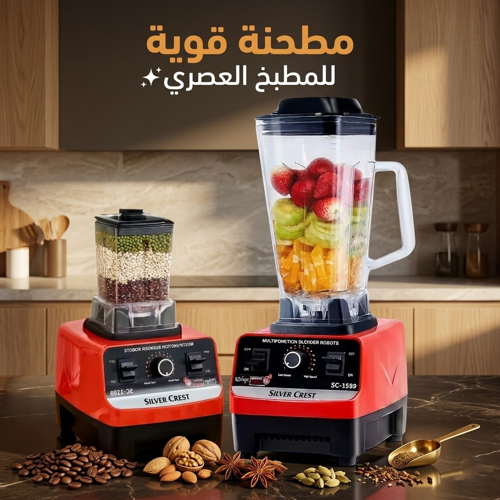 عرض مفرمه لحمه 5 لتر مع خلاط ومطحنة Silver Crest 2 في1 (4500 واط) - الصورة 3