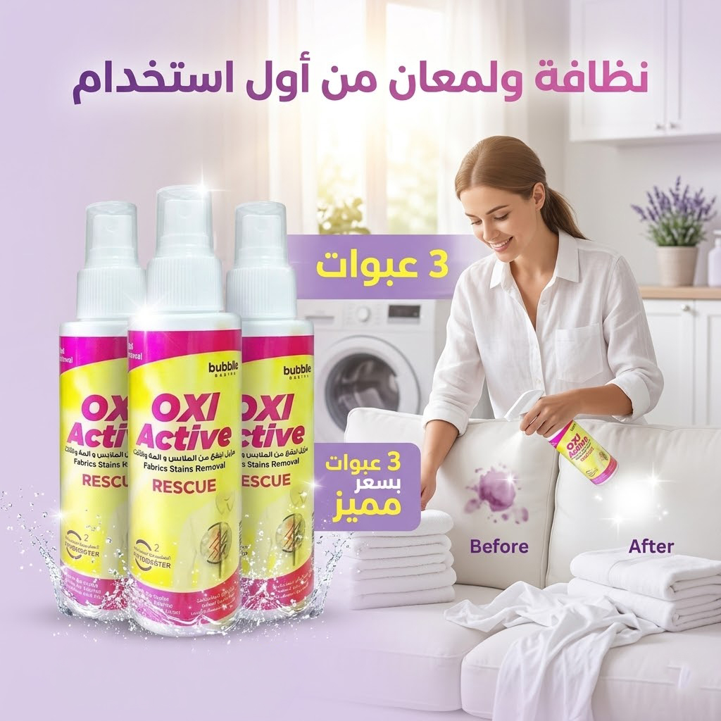 عرض 4 قطع من OXI ACTIVE لازالة البقع - الصورة 2