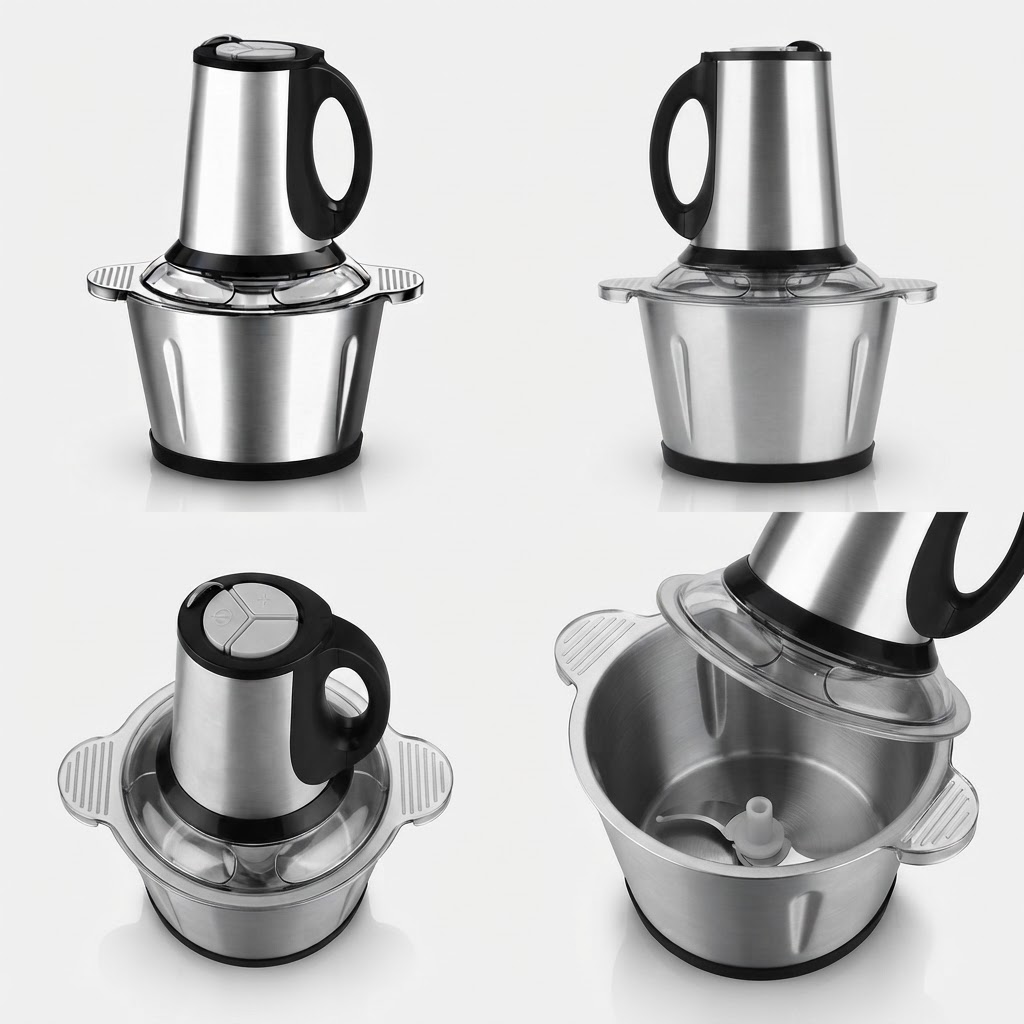 عرض مفرمه لحمه 5 لتر مع خلاط ومطحنة Silver Crest 2 في1 (4500 واط) - الصورة 6