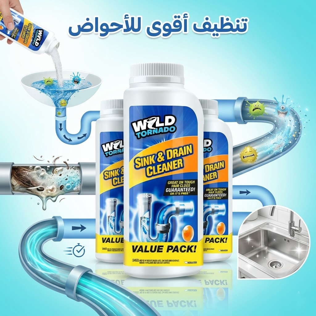 عرض ثلاث قطع مسحوق تسليك الأحواض - الصورة 3