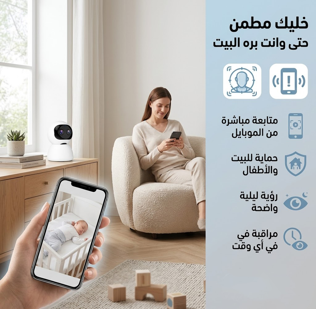 ” عرض قطعتين كاميرا مراقبه واي فاي” - الصورة 7
