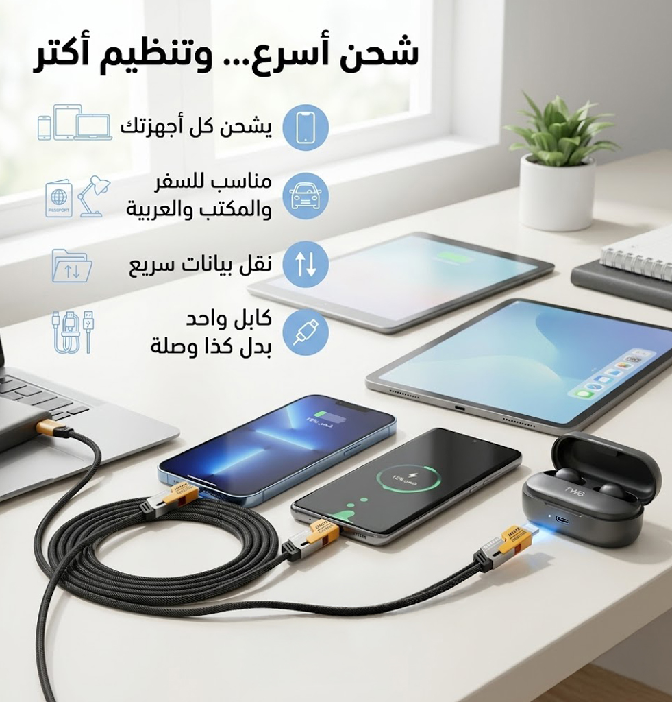 عرض Anker Power Port Nano-20W + كابل شاحن USB متعدد 15 سم، شحن سريع 3 في 1 (Lightning, Type-C & Micro USB) - الصورة 4