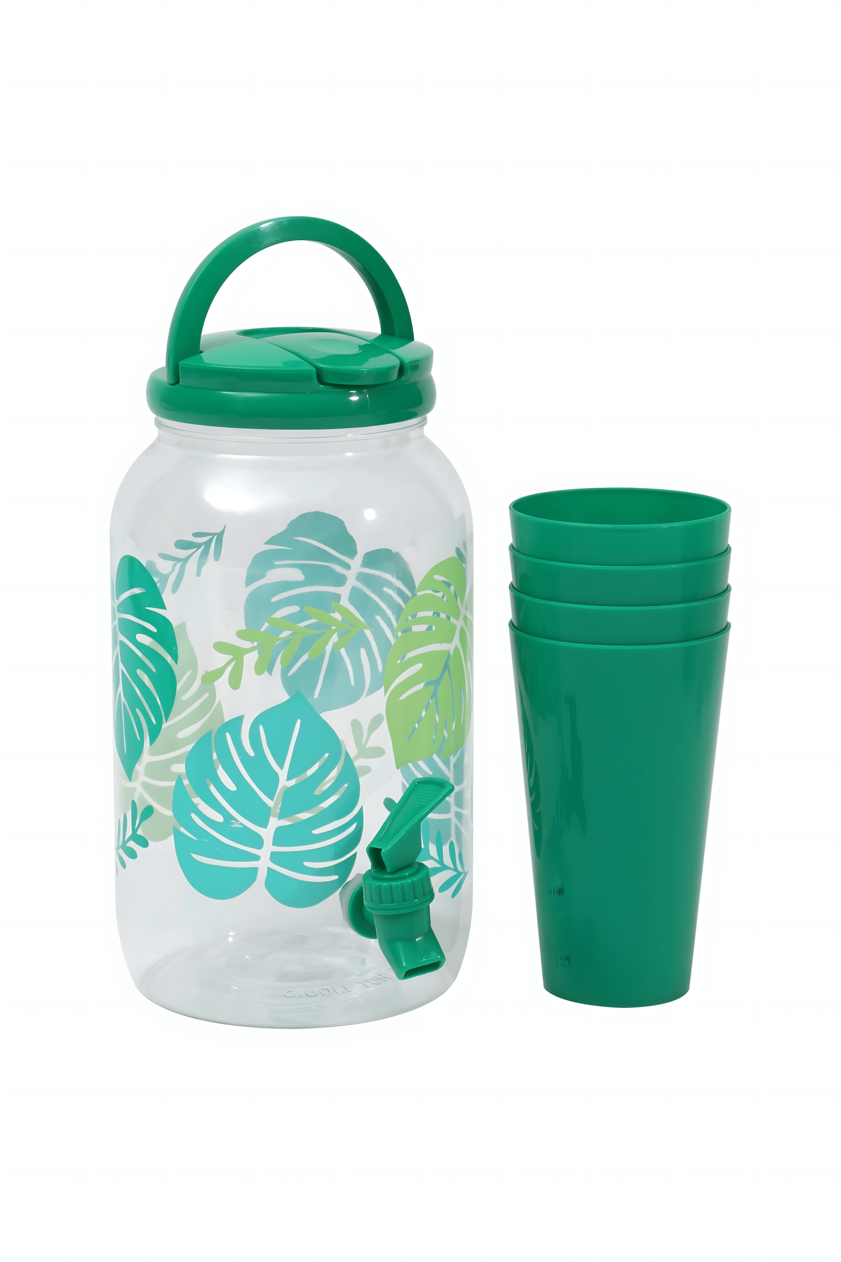 ديسبنسر العصير + 4 اكواب للعصير ديزاين Leaves 3,5 Liter
