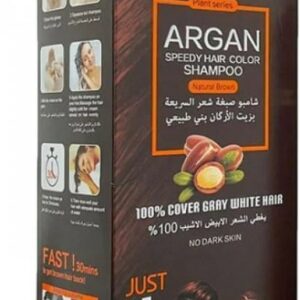 عرض 3 قطع شامبو و بلسم صبغ الشعر الاسود بزيت الارجان