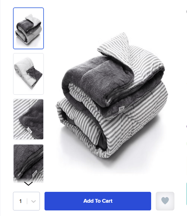 Satin Pillowcase for Hair and Skin, 48*70 cm, off-white + عرض لحاف شتوي فرو دبل فيس Gray Striped 220*235cm